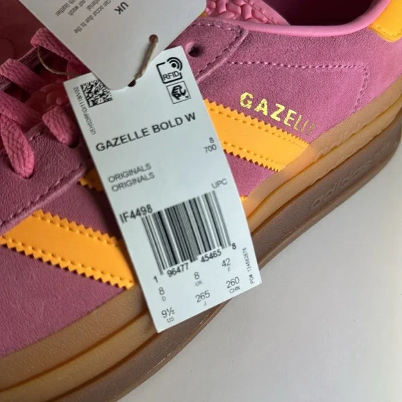 Adidas Gazelle Bold Bliss Pink Spark Women's Size 9.5 Suede Leather Sneakers - Picture 10 of 12